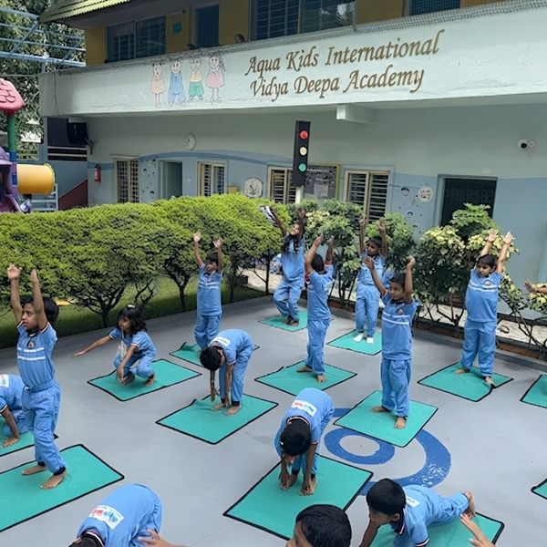 Outdoor play area at the Aqua Kids International campus